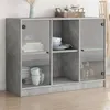 Image de vidaXL Buffet gris béton 102x37x75,5 cm bois d'ingénierie, armoire de rangement, armoire latérale, buffet de salle à manger, 3295874