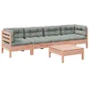 Image de Salon de jardin modulable VIDAXL bois marron 5 pieces 4 personnes