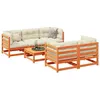 Image de Salon de jardin modulable vidaxl bois massif 6 pieces 2 personnes 70 x 70 x 67 cm