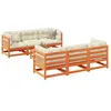 Image de Salon de jardin modulable vidaxl bois massif 7 pieces 70 x 70 x 67 cm 2 personnes
