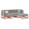 Image de VIDAXL Salon de jardin modulaire - Lot de 4 pièces - Bois - 4 personnes - Table 70x70x67 cm