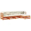 Image de Salon de jardin modulable Vidaxl bois massif marron 5 pieces x 70 x 67 5 personnes