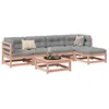 Image de Salon de jardin modulable Vidaxl bois massif marron 6 pieces 70.0 x 70 x 67 6 personnes