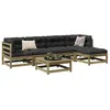 Image de Salon de jardin modulable vidaxl 6 pieces 6 personnes 70 x 70 x 67 cm