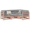 Image de Salon de jardin modulable VIDAXL 4 pieces marron Bois massif 70 x 70 x 67 cm 4 personnes