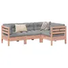 Image de Salon de jardin modulable Vidaxl bois massif marron 4 pieces x 63 x 62.5