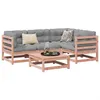 Image de Salon de jardin modulable Vidaxl bois 5 personnes marron 70 x 70 x 67 cm 5 pieces