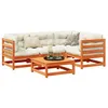 Image de Salon de jardin modulable VIDAXL bois massif marron 5 pieces x 70 x 67 5 personnes