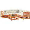Image de Salon de jardin modulable vidaxl bois massif 6 pieces 70 x 70 x 67 cm 2 personnes