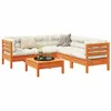 Image de Salon de jardin modulable vidaxl bois massif 2 personnes x 63.5 x 62.5 cm 6 pieces