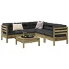 Image de Salon de jardin modulable vidaxl 6 pieces x 63.5 x 62.5 cm 5 personnes