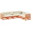 Image de Salon de jardin modulable VIDAXL bois massif marron 6 pieces x 70 x 67 6 personnes