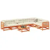 Image de Salon de jardin modulable VIDAXL bois massif marron 8 pieces x 70 x 67 8 personnes