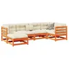 Image de Salon de jardin modulable vidaxl bois massif 2 personnes 70 x 70 x 67 cm 6 pieces