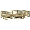 Image de Salon de jardin modulable vidaxl bois massif 7 pieces 70 x 70 x 67 cm 2 personnes