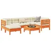 Image de Salon de jardin modulable Vidaxl bois massif marron 7 pieces x 63 x 62.5 7 personnes