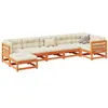 Image de Salon de jardin modulable vidaxl bois massif marron 7 pieces 70 x 70 x 67 cm