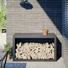 Image de Portant de bois de chauffage anthracite 100x40x60 cm acier
