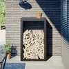 Image de vidaXL Haardhoutrek 60x40x100 cm staal zwart850989