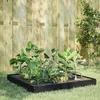 Image de vidaXL Lit surélevé de jardin noir 100x100x18,5 cm acier, lit surélevé, lit de jardin, lit de légumes surélevé, lit de 851010