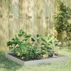 Image de vidaXL Lit surélevé de jardin 100x100x18,5 cm acier inoxydable 851014