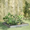 Image de vidaXL Lit surélevé de jardin 100x100x18,5 cm acier inoxydable 851015
