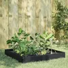 Image de vidaXL Lit surélevé de jardin noir 100x100x26 cm acier 851017