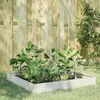 Image de vidaXL Lit surélevé de jardin blanc 100x100x26 cm acier 851018