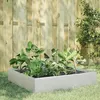 Image de vidaXL Lit surélevé de jardin 100x100x33,5 cm acier inoxydable 851028