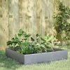 Image de vidaXL Lit surélevé de jardin 100x100x33,5 cm acier inoxydable 851029