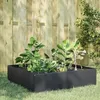 Image de vidaXL Lit surélevé de jardin anthracite 100x100x25 cm acier 851033