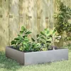 Image de vidaXL Lit surélevé de jardin 100x100x25 cm acier inoxydable 851036