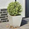 Image de vidaXL Jardinières 2 pcs 30x30x30 cm acier inoxydable, jardinière d'extérieur, boîte à fleurs, boîte de jardin, jardinière 851047