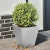 Image de vidaXL Jardinières 2 pcs 30x30x30 cm acier galvanisé, jardinière d'extérieur, boîte à fleurs, boîte de jardin 851049