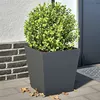 Image de vidaXL Jardinières 2 pcs anthracite 40x40x40 cm acier, jardinière d'extérieur, boîte à fleurs, boîte de jardin, jardinière 851057