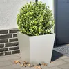 Image de vidaXL Jardinières 2 pcs 40x40x40 cm acier inoxydable, jardinière d'extérieur, boîte à fleurs, boîte de jardin, jardinière 851061