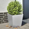 Image de vidaXL Jardinières 2 pcs 40x40x40 cm acier galvanisé, jardinière d'extérieur, boîte à fleurs, boîte de jardin 851063