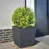 Image de vidaXL Jardinière anthracite 50x50x50 cm acier, jardinière d'extérieur, boîte à fleurs, boîte de jardin, jardinière de 851070