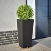 Image de Jardinière noir 35x35x75 cm acier