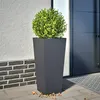 Image de vidaXL Jardinière anthracite 35x35x75 cm acier, jardinière d'extérieur, boîte à fleurs, boîte de jardin, jardinière de 851084