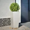 Image de vidaXL Jardinière 35x35x75 cm acier inoxydable, jardinière d'extérieur, boîte à fleurs, boîte de jardin, jardinière de 851088