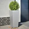 Image de vidaXL Jardinières 2 pcs 35x35x75 cm acier galvanisé, jardinière d'extérieur, boîte à fleurs, boîte de jardin 851091