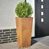 Image de vidaXL Jardinières 2 pcs 35x35x75 cm acier corten, jardinière d'extérieur, boîte à fleurs, boîte de jardin, jardinière de 851093