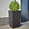 Image de vidaXL Jardinières 2 pcs noir 45x45x75 cm acier, jardinière d'extérieur, boîte à fleurs, boîte de jardin, jardinière de 851095