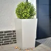 Image de vidaXL Jardinières 2 pcs 45x45x75 cm acier inoxydable, jardinière d'extérieur, boîte à fleurs, boîte de jardin, jardinière 851103