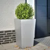 Image de vidaXL Jardinière 45x45x75 cm acier galvanisé, jardinière d'extérieur, boîte à fleurs, boîte de jardin, jardinière de patio, 851104