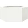 Image de Jardinière blanc hexagone 104x90x45 cm acier