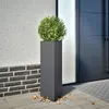 Image de Jardinières 2 pcs anthracite triangulaire 30x26x75 cm acier