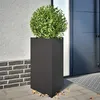 Image de vidaXL Jardinière noir triangulaire 50x43x75 cm acier 851171