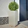Image de vidaXL Jardinière triangulaire 50x43x75 cm acier inoxydable, jardinière d'extérieur, boîte à fleurs, boîte de jardin, 851179